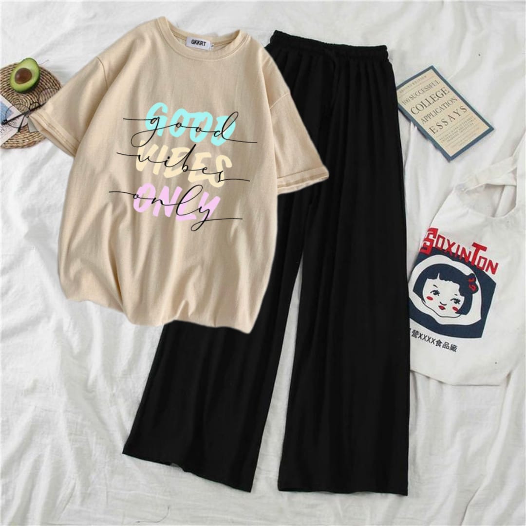 SKIN TEE WITH GOOD VIBES ONLY CTMZ BLACK FLAPPER