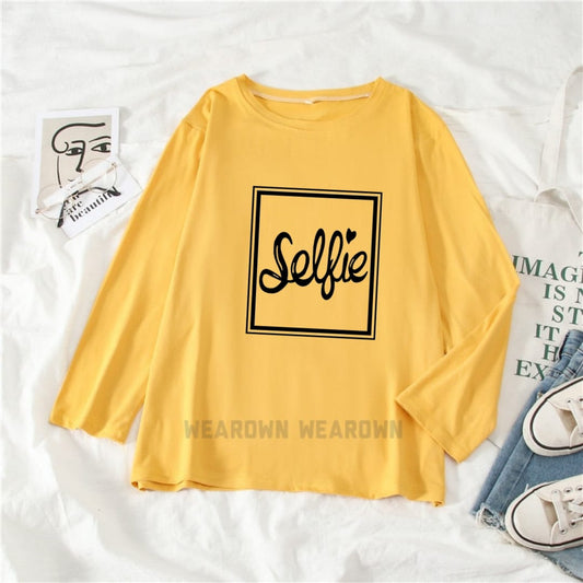 YELLOW FULL TEE WITH SELFIE