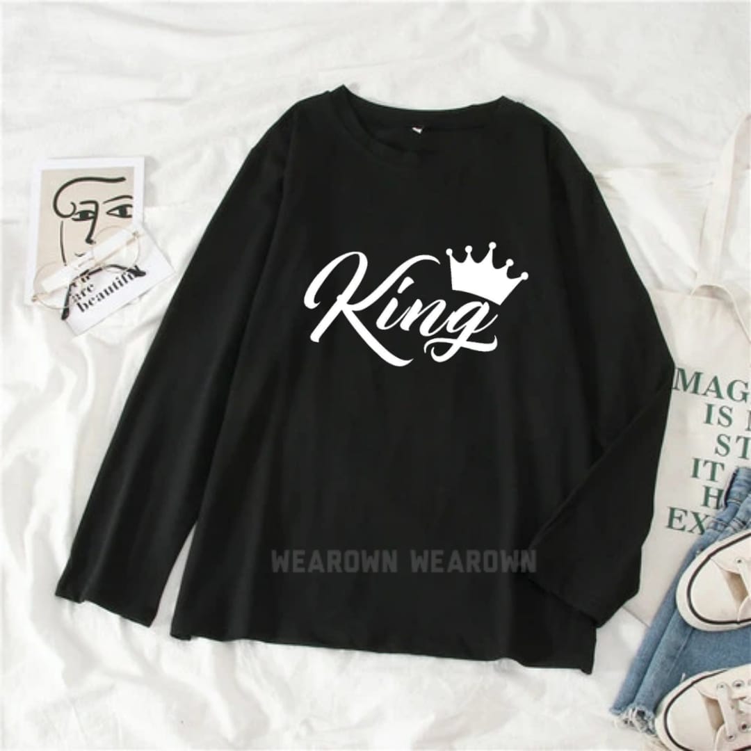 BLACK FULL TEE WITH KING