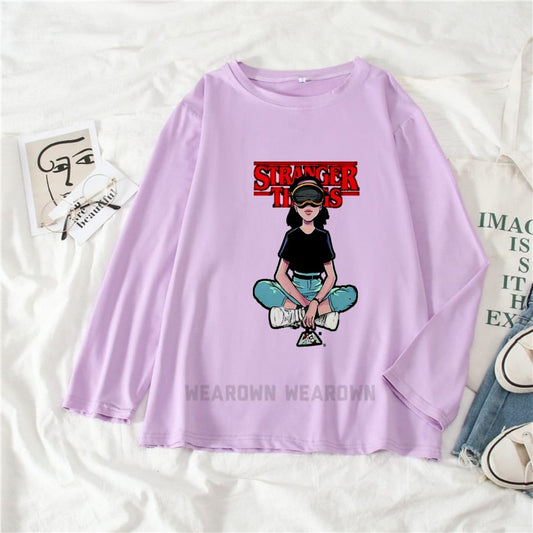 LILAC FULL TEE WITH STRANGER THINGS