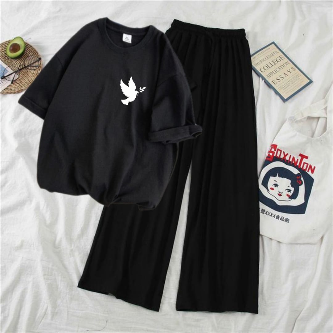 BLACK TEE WITH POCKET SPARROW BLACK FLAPPER