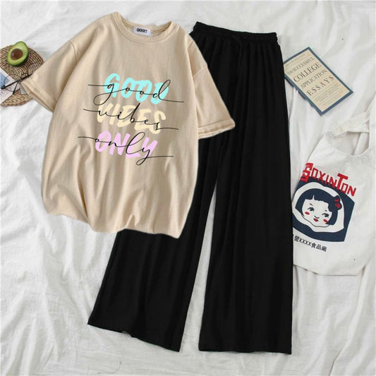 SKIN TEE WITH GOOD VIBES ONLY CTMZ BLACK FLAPPER