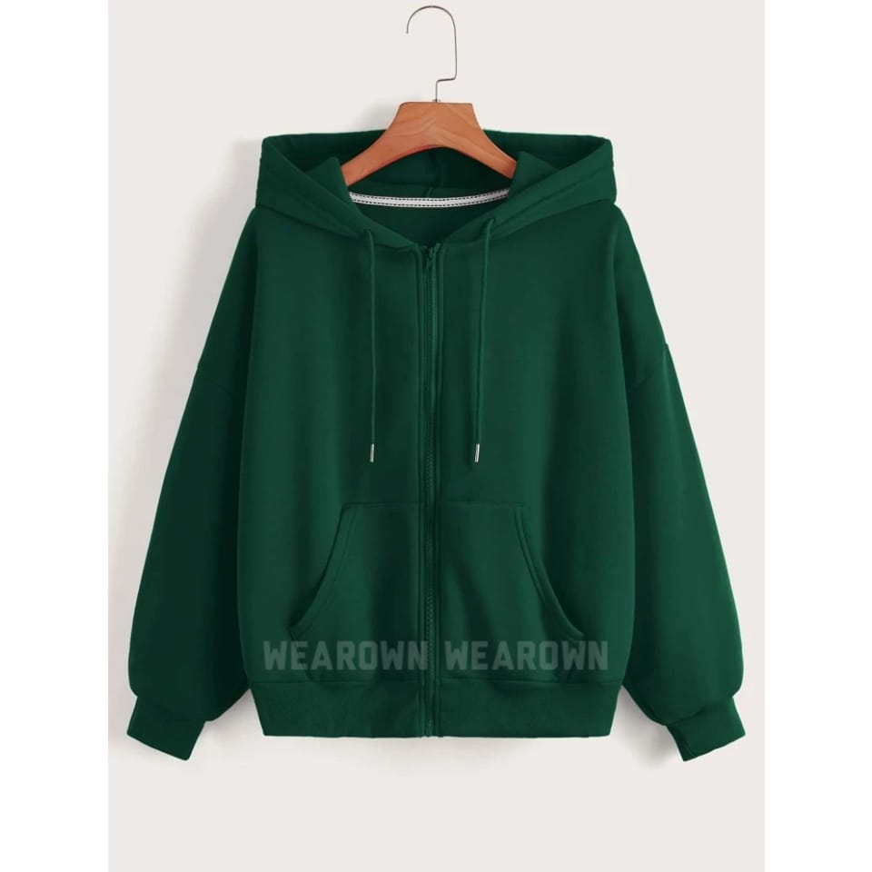 DARK GREEN ZIPPER