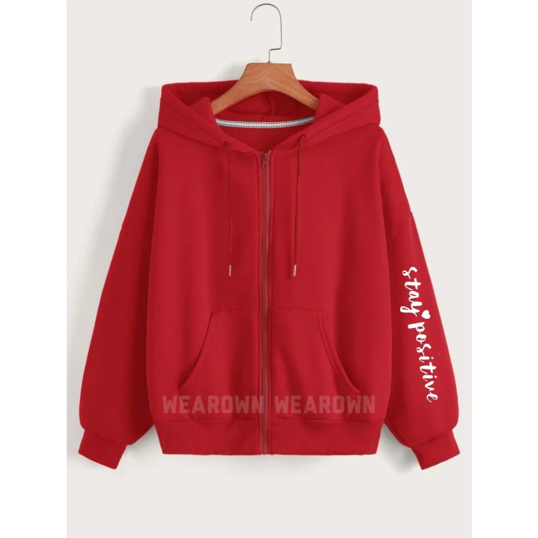Stay positive Red zipper