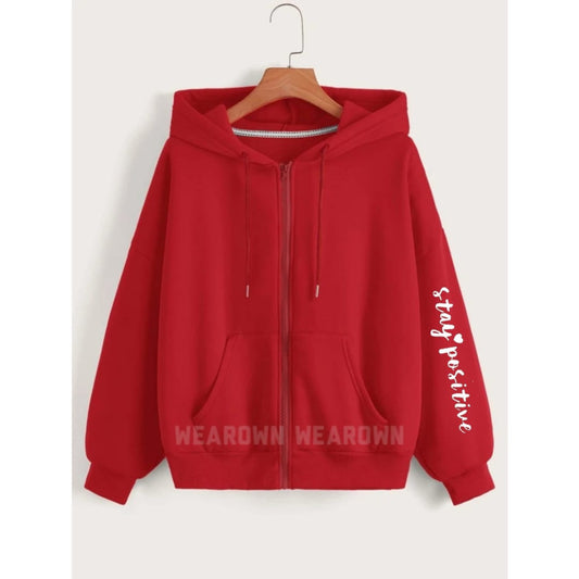 Stay positive Red zipper