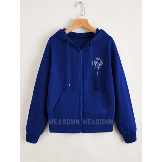 Flower P Royal blue zipper