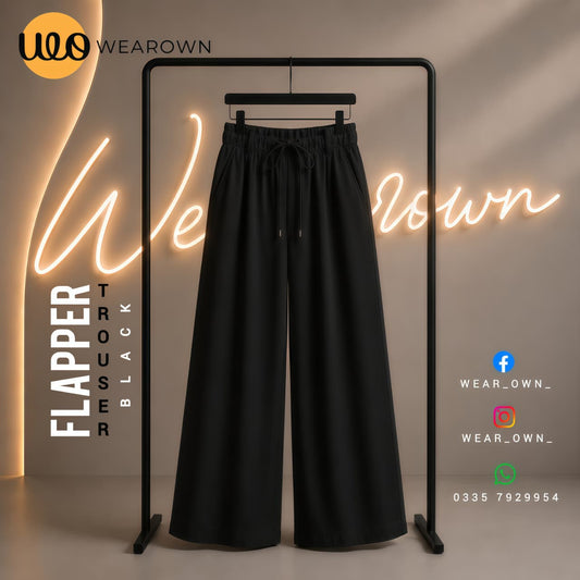 SUMMER FLAPPER TROUSER (BLACK)