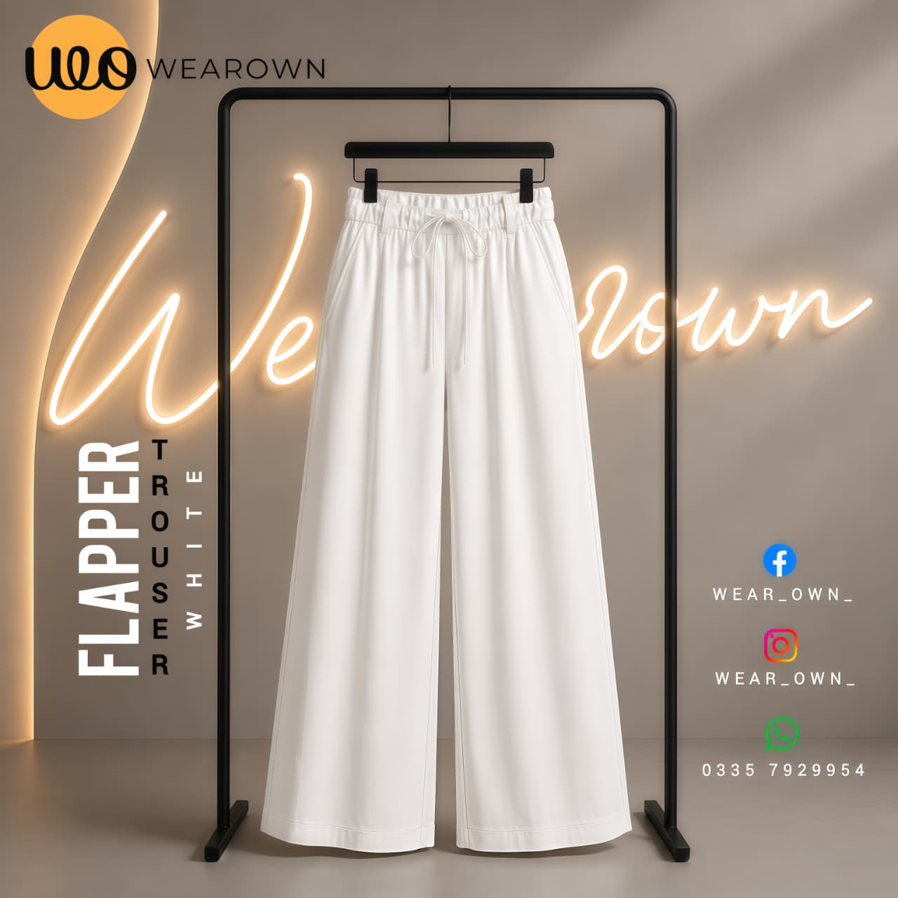 SUMMER FLAPPER TROUSER (WHITE)