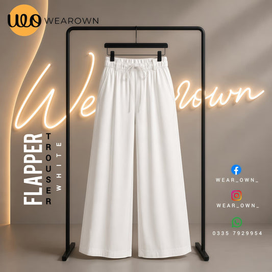 SUMMER FLAPPER TROUSER (WHITE)