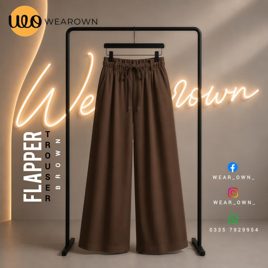 SUMMER FLAPPER TROUSER (BROWN)