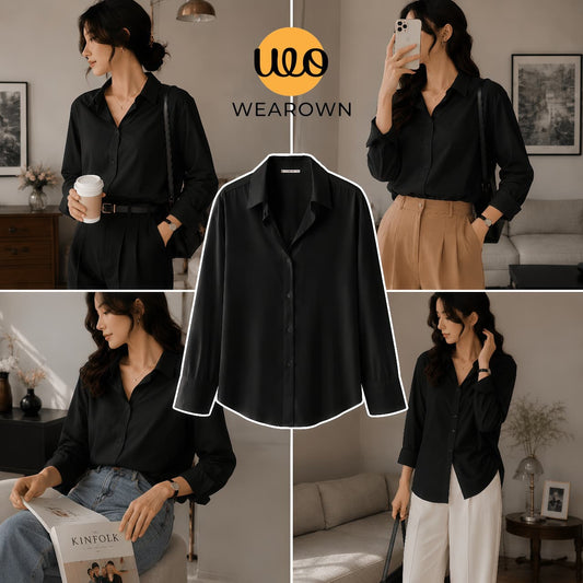 Black Button-Down Shirt