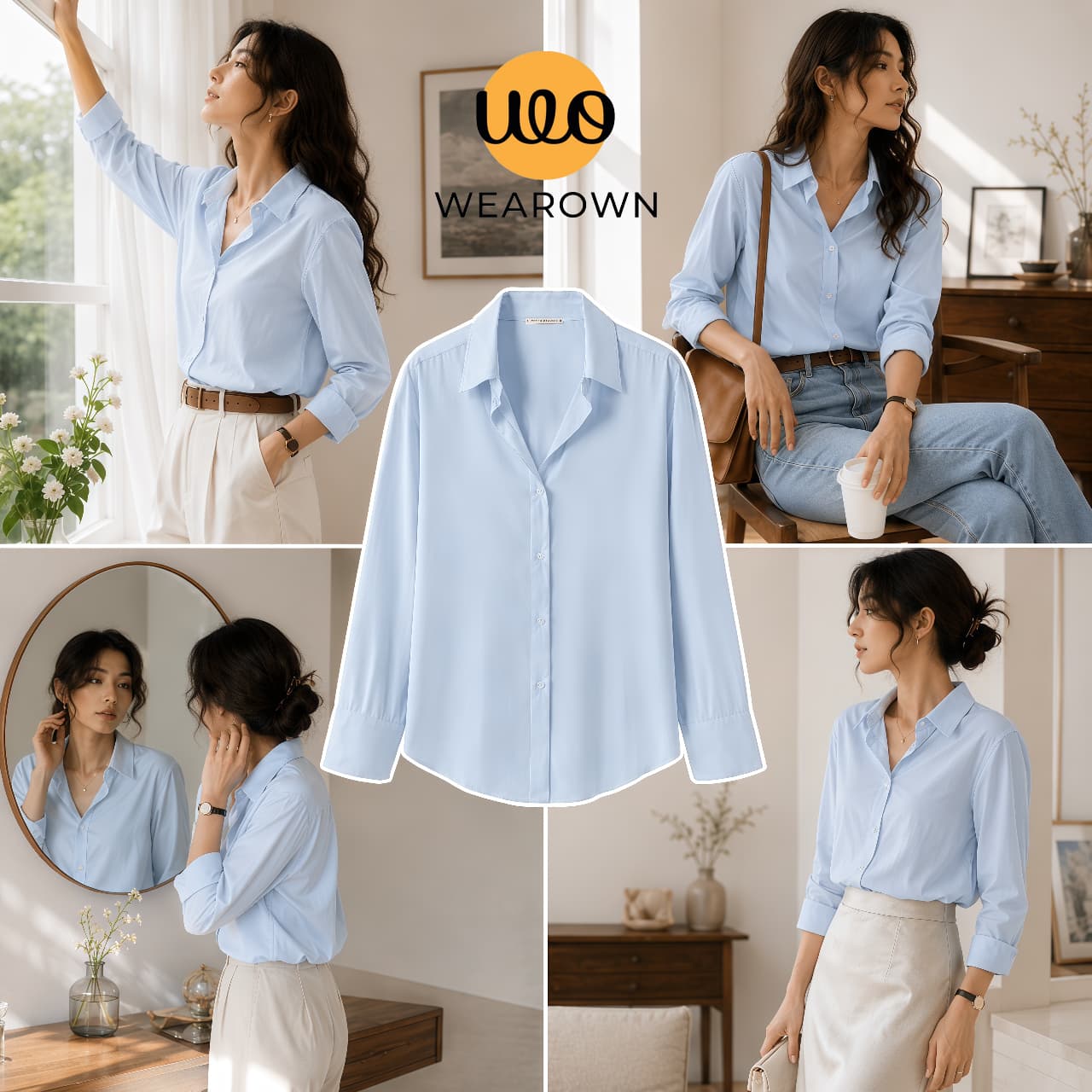 Sky Blue Button-Down Shirt